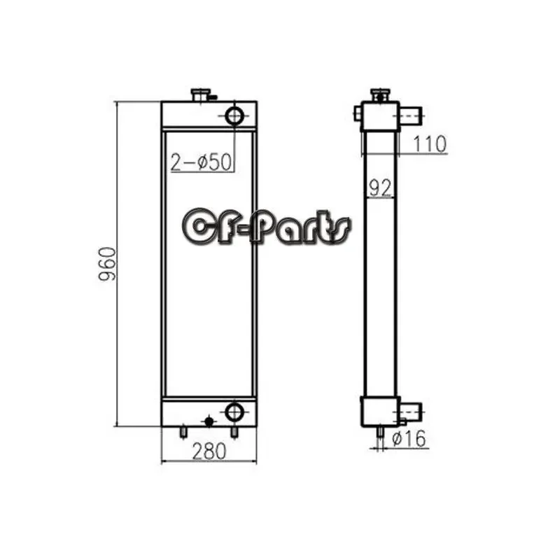 3263865 326-3865 Radiator For Caterpillar E312D Excavator