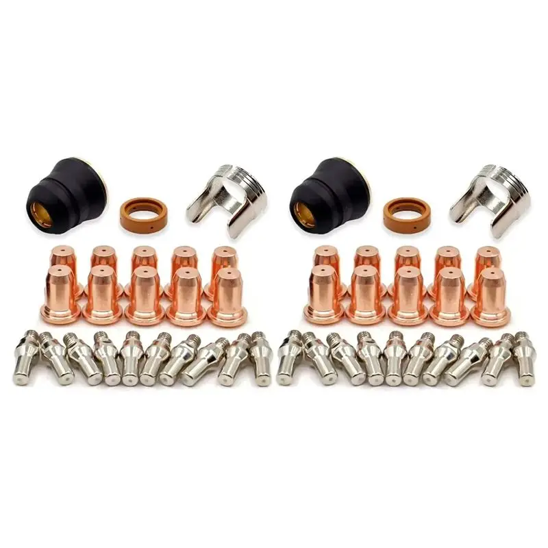 

A04G-46Pcs PT-60 IPT-40 PT40 Plasma Cutting Torch Tip 1.0Mm 51313 Electrode 52582 Plasma Cutting Flashlight Plasma Cutting