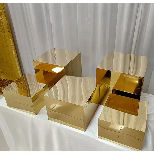 Stainless steel dessert table self-service riser set self-service cake snack display stand party catering