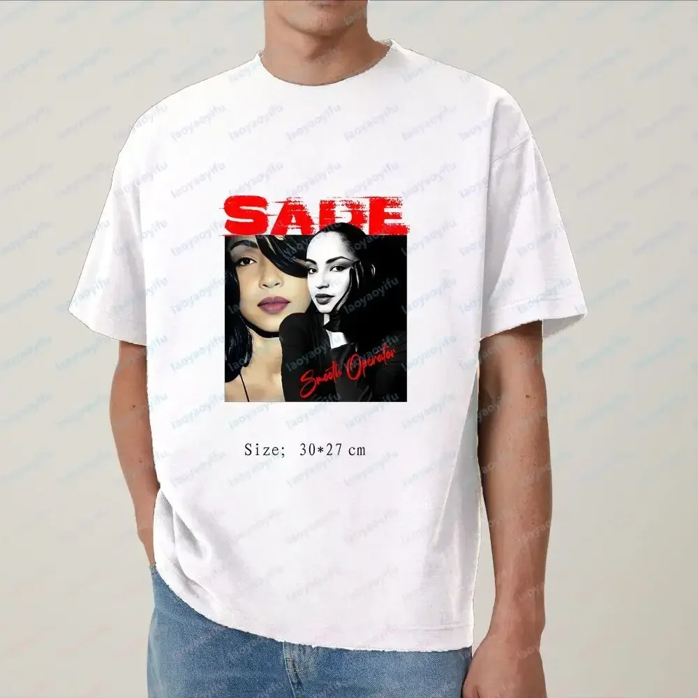 New Sade - Pop Music Summer Casual Trendy Multi-Purpose Short-Sleeved T-Shirt for Both Men and Women with Round Neck