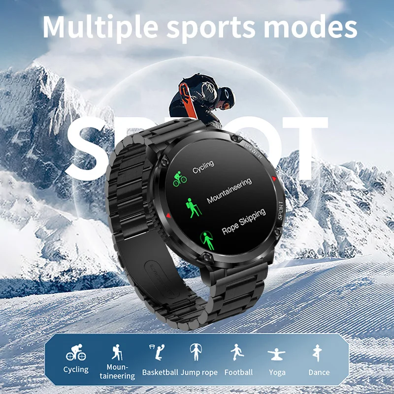 AMOLED HD Screen Men IP68 Waterproof Smartwatch 600 mAh Large Battery Watch For Men Smart Watch Bluetooth Call Sports Bracelet