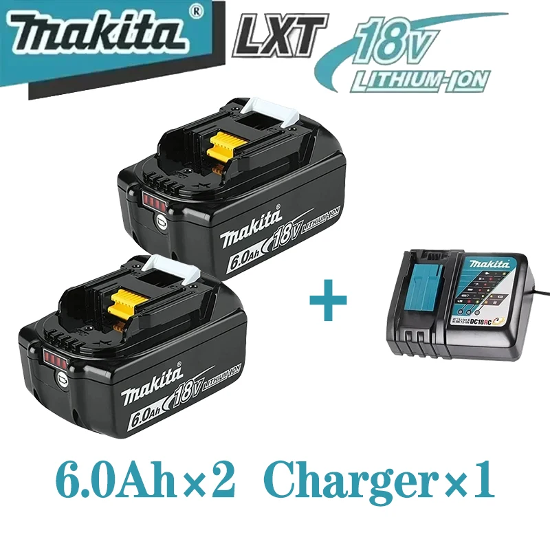 Superaanbieding 100% originele Makita 18V batterij, voor Makita BL1850 BL1840 BL1830B batterij, 6.0Ah 9.0Ah LITHIUM batterij, snellader