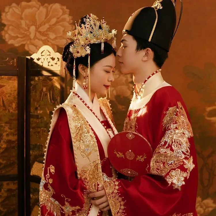 Ming-Made Wedding Clothes plus Size Xiuhe Clothing  Couple Men and Women Wedding Dress Toast  Ancient Style Han