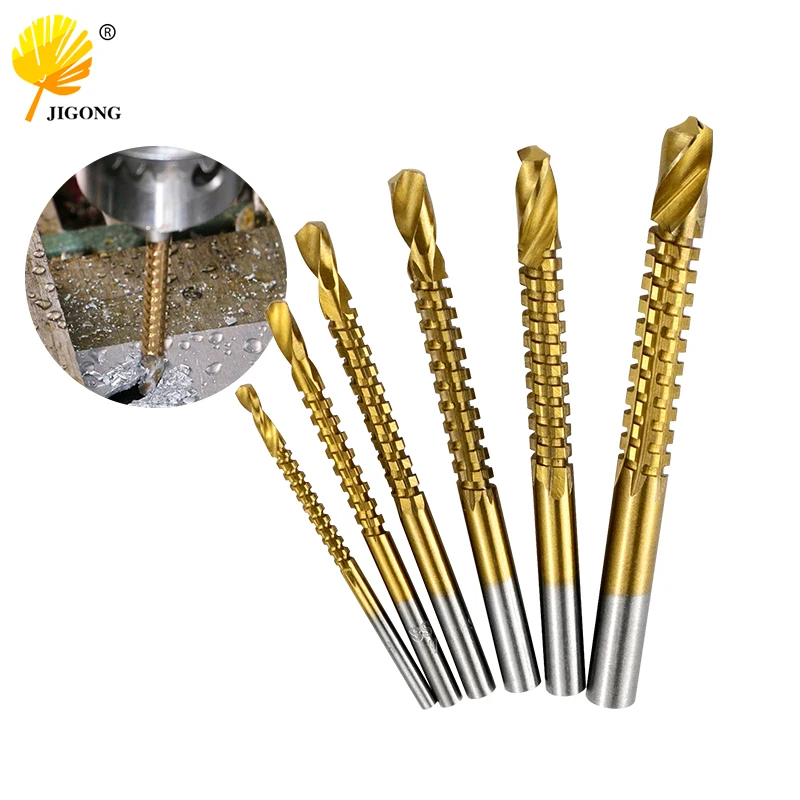 Titanium Plated High Speed Steel Grooving Drill Sawing Woodworking Drill 3-8mm Hardware Tool  Saw Tooth for Precision Cutting