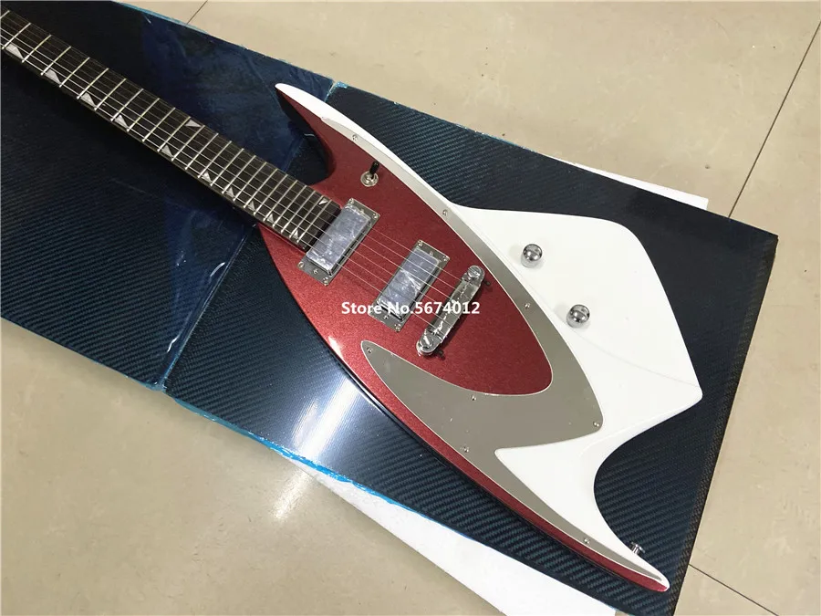 High-quality custom version of the chase three-color electric guitar metal paint inverted bridge character inlay