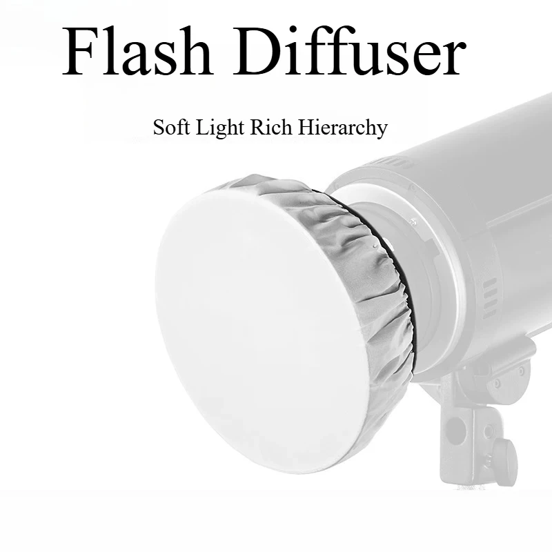 18cm Flash Soft Diffuser Cloth Cover White/Yellow/Red Portable Light Shade for Photography Studio Flash Accessory