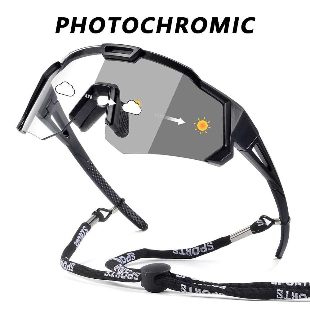 CRIXALIS Fahrrad-Sonnenbrille mit extra großem Rahmen für Herren, Laufen, Sport, Wandern, Outdoor-Brille, Damen, Herren, UV400-Schutz