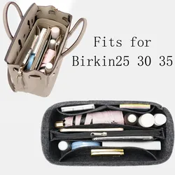 Apto para H Bag Birkins 25 30 35 organizador de insertos de fieltro, organizadores de bolsos de maquillaje, moldeador de forro de bolso de mano para mujer