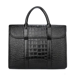 Luxury Genuine Leather Men's Handbag Large Capacity 14 inch Laptop Briefcase Tote Brand Business Male Travel Shoulder bags 2024