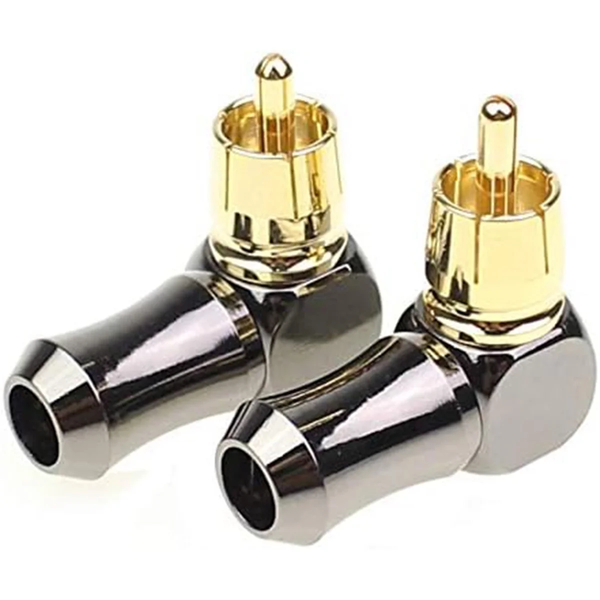 10 Stück RCA-Anschluss Audio-Stecker Stecker 90 Grad rechtwinkliger Winkel Lautsprecher anschluss zum Löten von Video kabeln