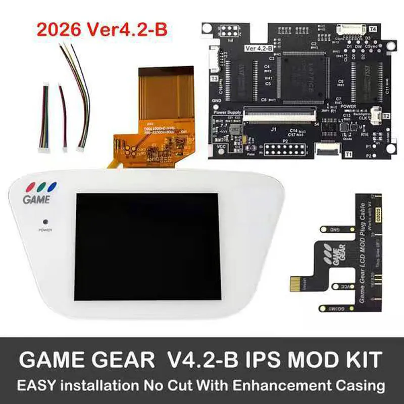 Full Screen OGS IPS V4.2B LCD Kits For SEGA Game Gear High light Brightness V4.2 LCD Backlight Screen with VGA for SEGA GG Games