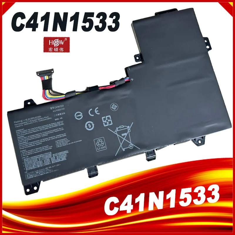 

15,2 V 52WH C41N1533 Аккумулятор для ноутбука ASUS Zenbook Flip Q524U Q534U Q534UX UX560UQ UX560UX Series 0B200-02010300