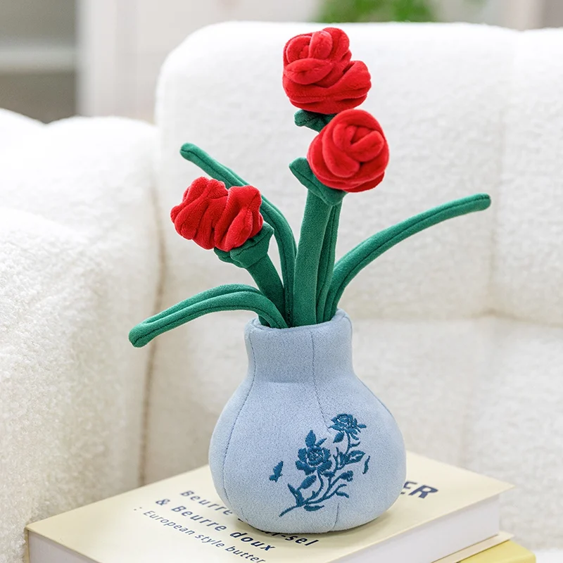30 cm Künstliche Blume Plüsch Spielzeug Nette Grüne Pflanzen Blüte Kaktus Sonnenblume Rose Weiche Puppen Kawaii Hause Dekoration Weihnachten geschenk – Detail 25