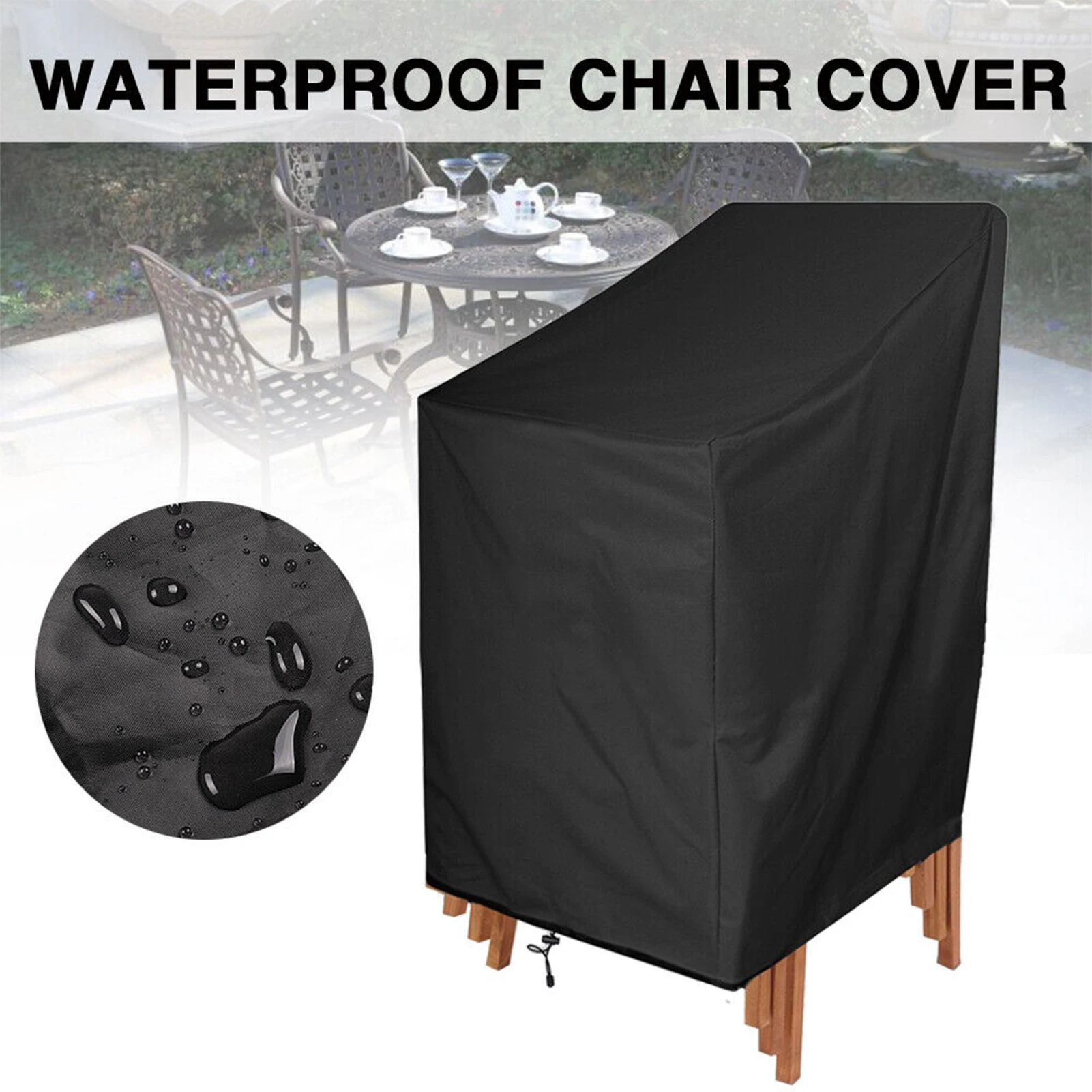 

Outdoor Furniture Patio Chair Covers 210D Heavy Duty Oxford Cloth Large Covers Outdoor Patio Chairs Seat Home Travel Supplies