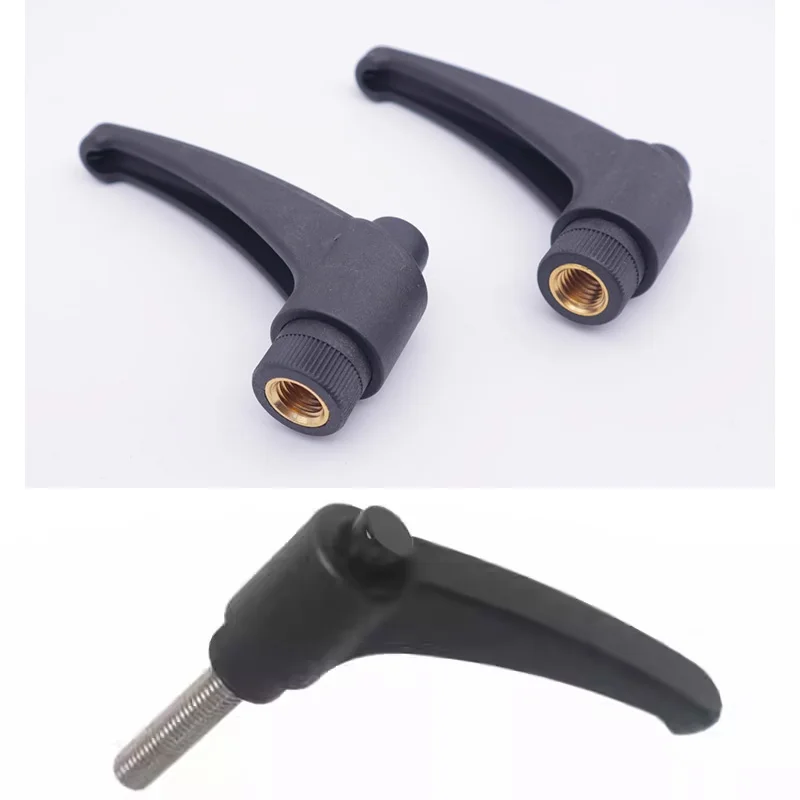 1pcs Nylon Adjustable Position Tightening Handle Screw Resin Flange Arc-Shaped Plastic 7-Shaped Fixed Handle Female ThreadM4-M12