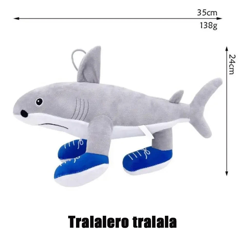 Fun Pluche Pop Tung Tung Sahur En Tralalero Tralala Shark Anime Karakter Styling Gevuld Zacht Kussen Aangepaste Speelgoed Geschenken