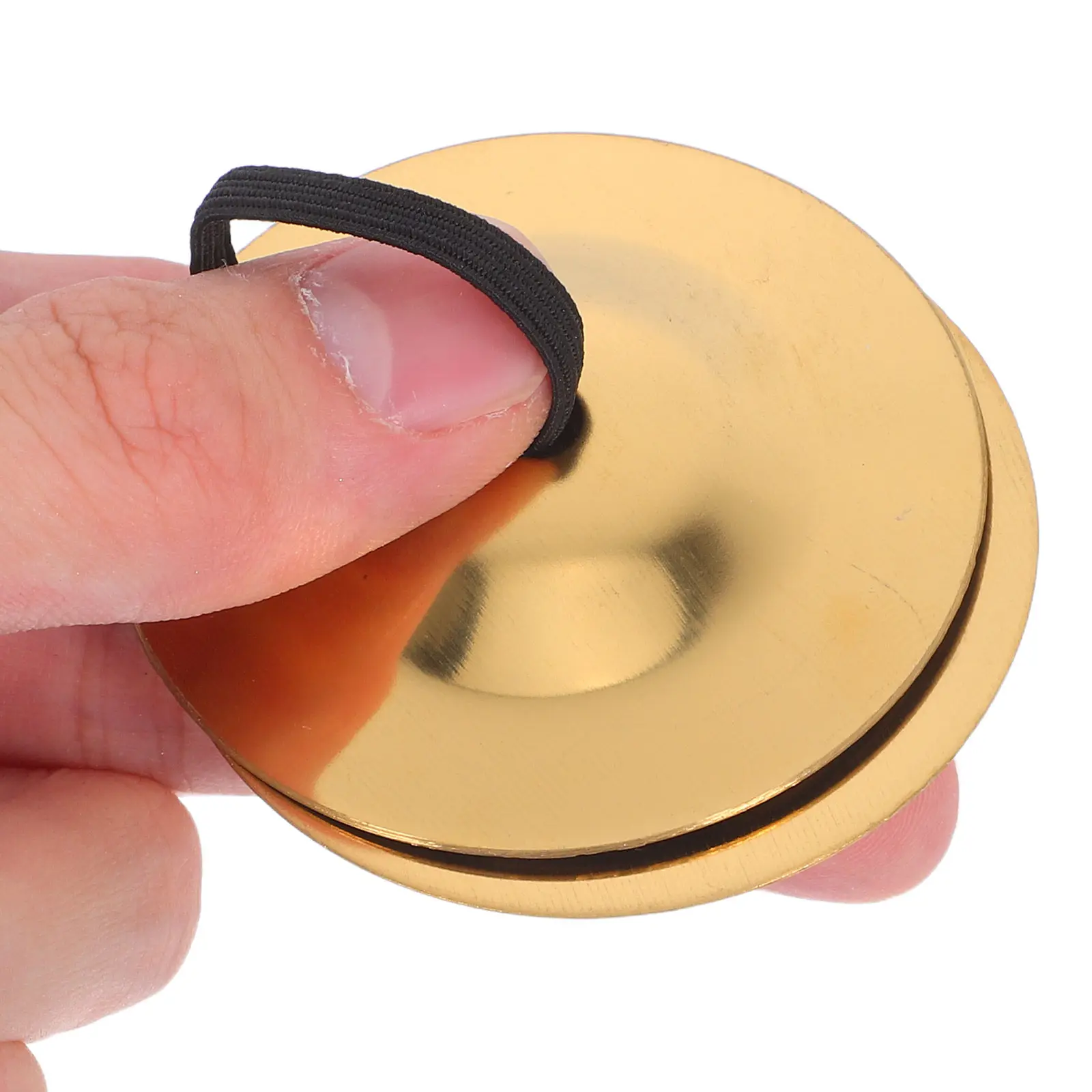 3Pairs Brass Finger Cymbals Orff Education Musical Instrument for Rhythm Training Coordination Development Dance Party