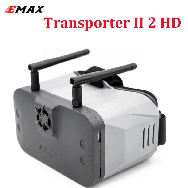 EMAX Transporter II 2 HD FPV Goggles 720×1080 4.45 Inches Screen Antenna HDZero Goggle For RC FPV Racing Drone Quadcopter