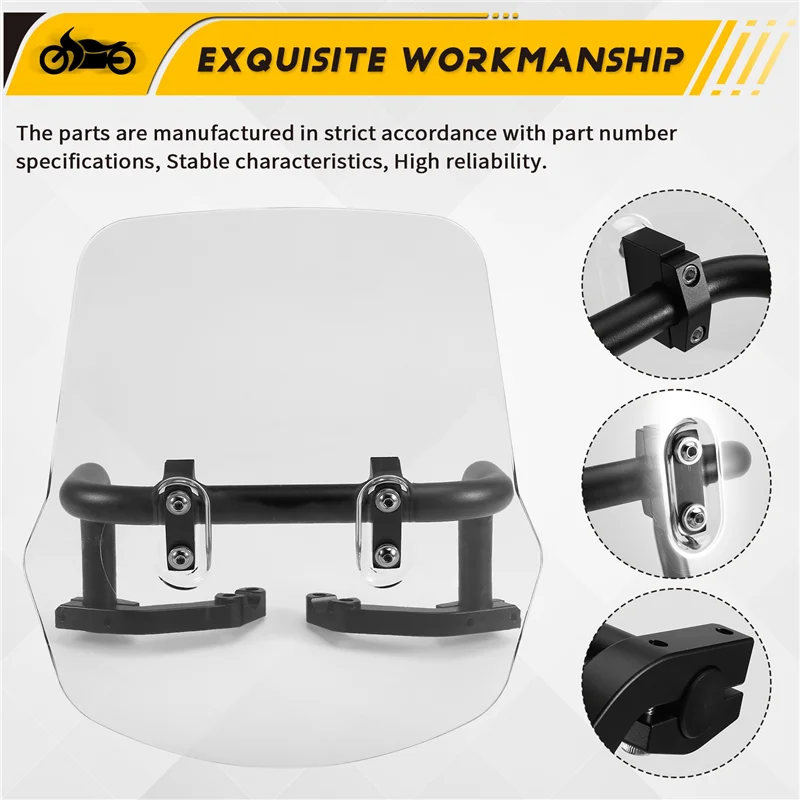 

Motorcycle Front Windshield Deflector For Honda CRF250L/S CRF300L 2021-2022 Wind Shield Lens-Boom