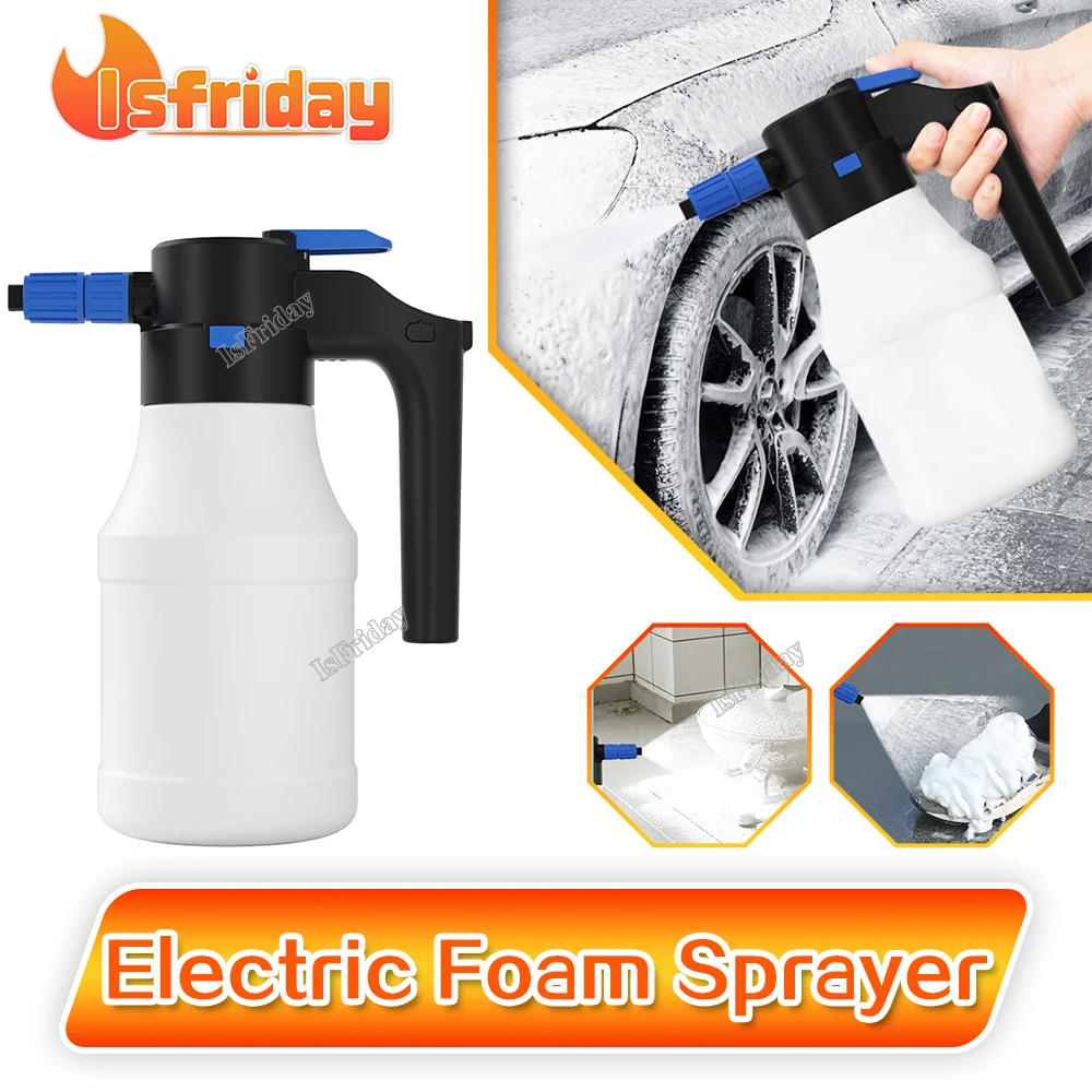 

1.5L Electric Foam Sprayer Car Wash Endurance 30min Foam Lance Watering Can Acid Alkali Corrosion Resistant Foam Cleaner