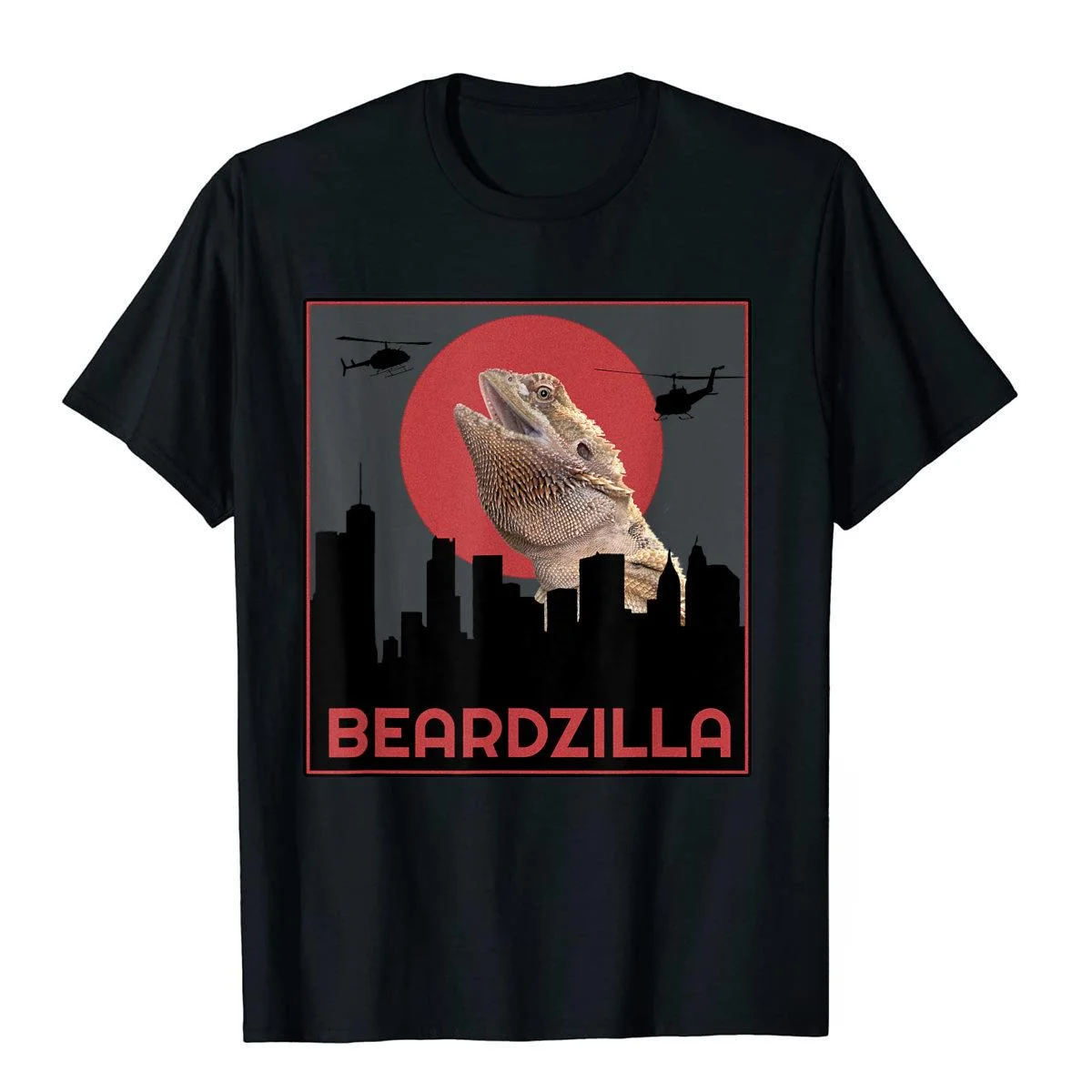 Beardzilla Bearded Dragon Funny Tshirt T-Shirt Summer Top T-Shirts Fashion Cotton Adult Tops Tees Summer