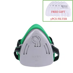 New Half Face Dust Mask Respirator Anti Dust Work Safety Mask Cotton Filter  For DIY House Clean Carpenter Builder Polishing