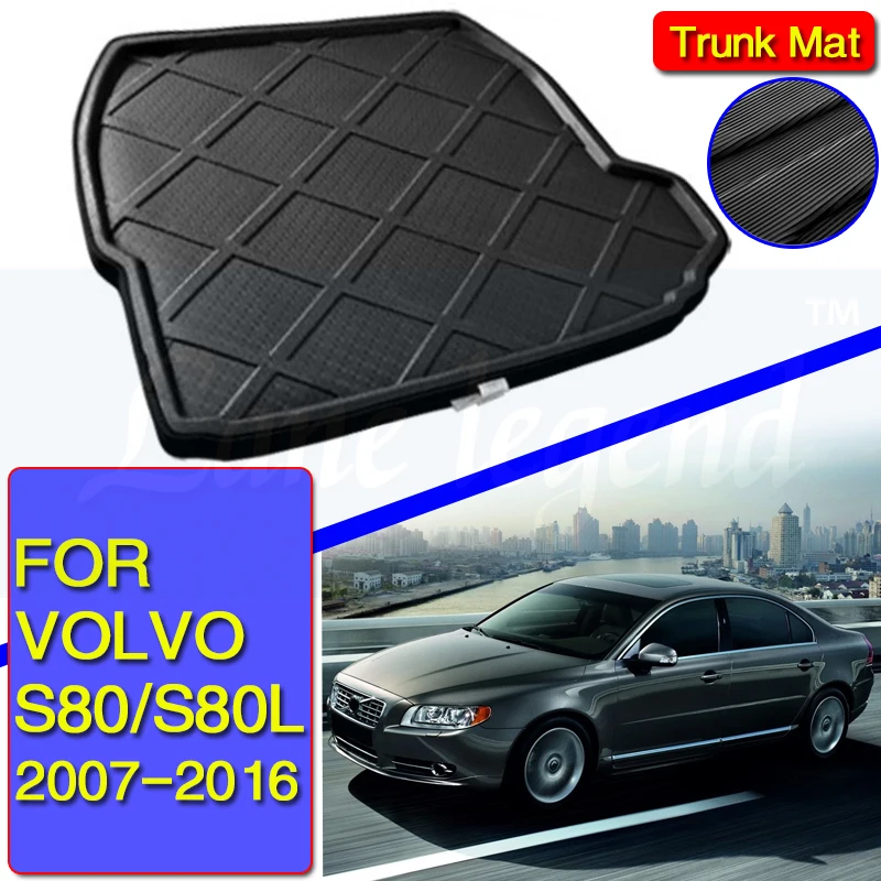 

For Volvo S80 S80L 2007~2016 Car Rear Boot Liner Trunk Cargo Mat Tray Floor Carpet Mud Pad Protector Waterproof Non-slip Pad