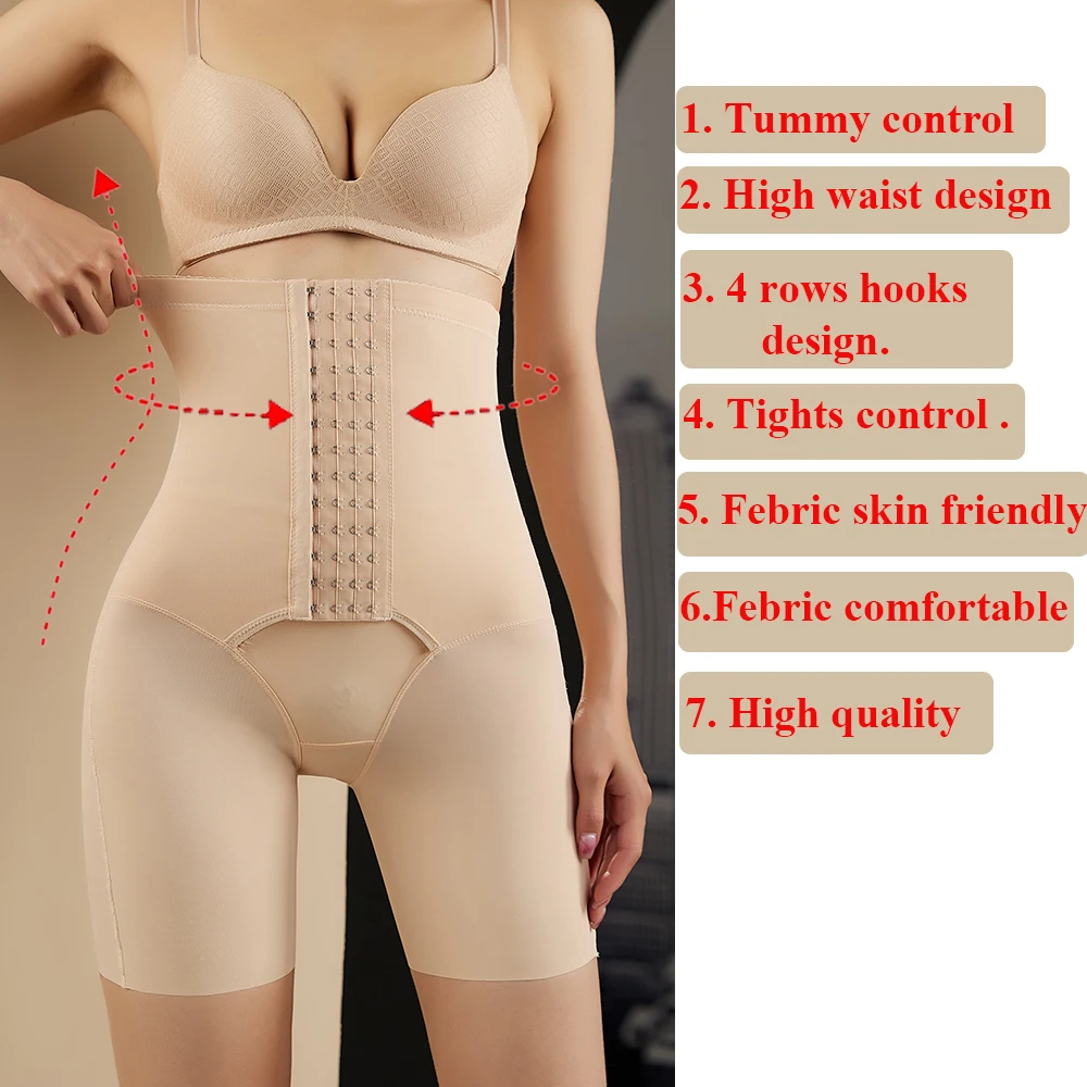 High Waist Body Shaper Tummy Control Panties Reducing and Shaping Underwear Women Slimming Shapewear Panty with hooks