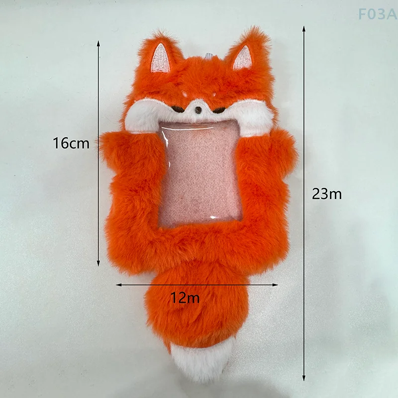 Porte-cartes en peluche Little Fox, fournitures d'emballage, étui de protection, porte-clés, mignon