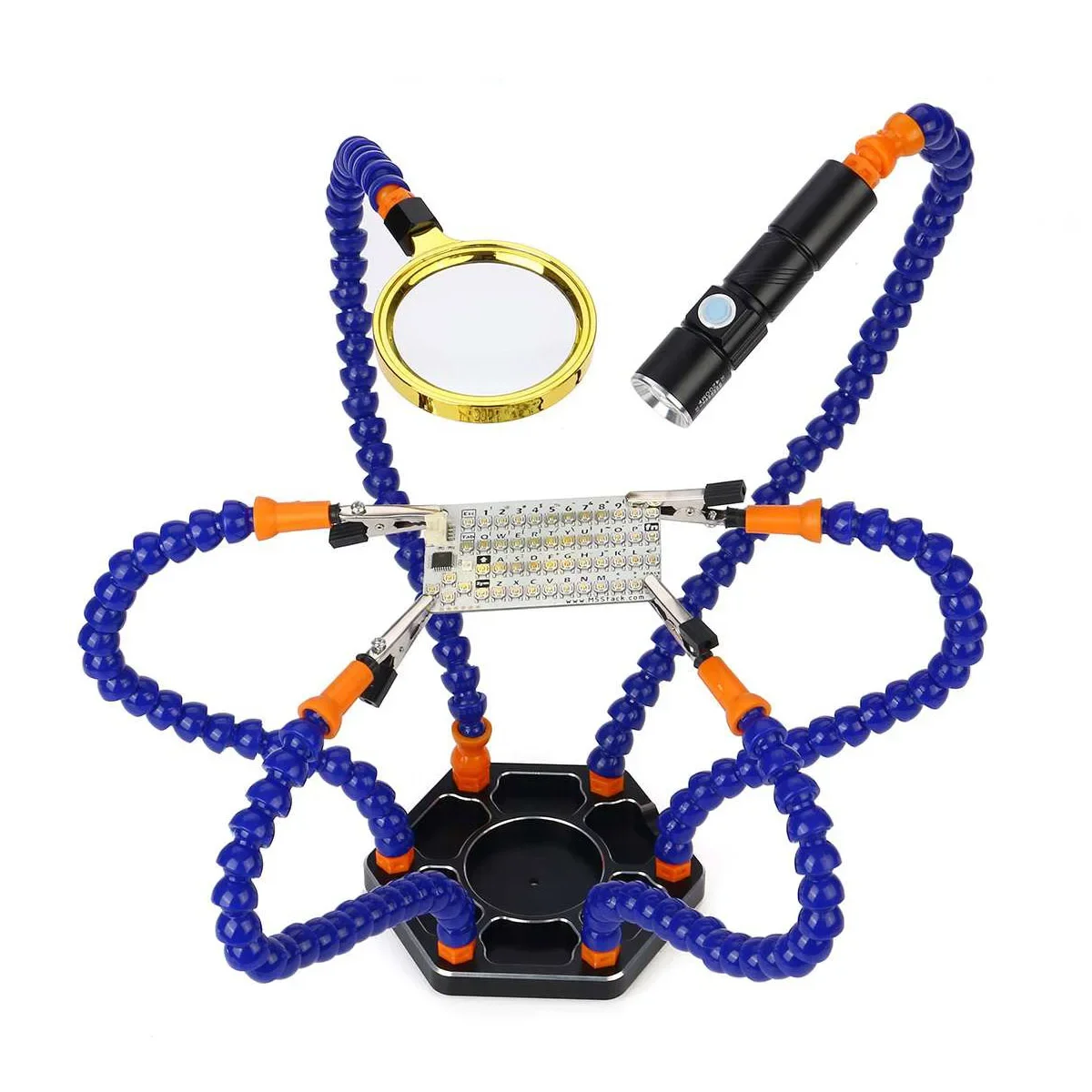 1set Helping Hands Third Arm Soldering Work Station 6 Flexible Arms /w Precision 360 Degree Alligator Clip FPV RC Tools