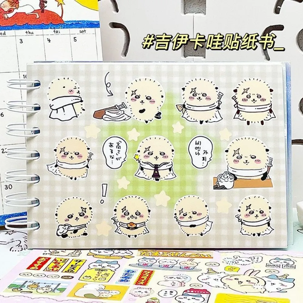 Kawaii Chiikawa 30Pcs Sticker Book Cartoon Journal Material Stickers DIY Decoration Scrapbook Notebook Student Craft Stationery