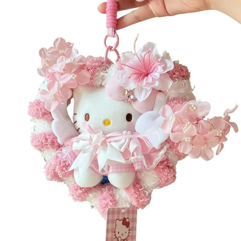 cartoon Hello Kitty cos flower fairy series cartoon plush doll keychain PP stuffed doll PP cotton stuffed doll Kawaii pendant  - view 6