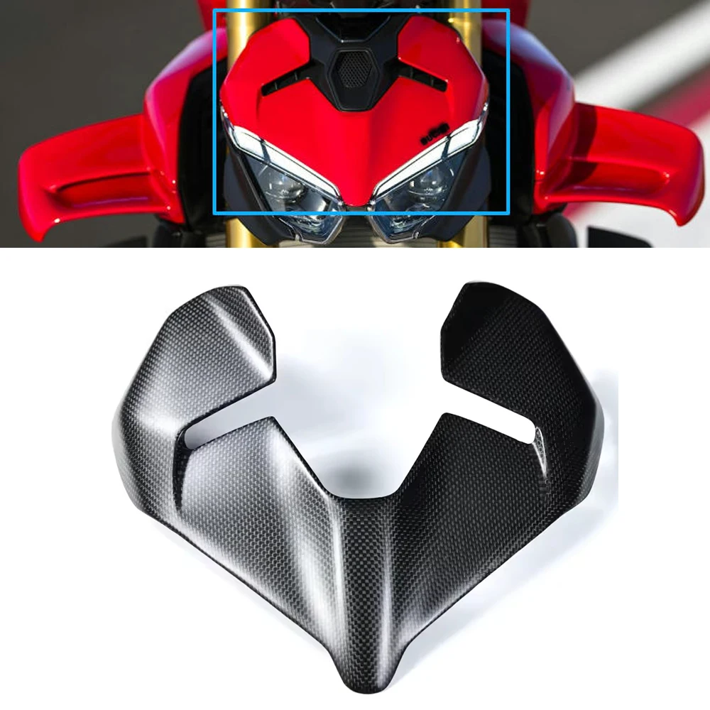 For Ducati Streetfighter V4 V4S 2025 Motorcycle Front Nose Fairing 100% Carbon Fiber Matte Fairings Modified Parts