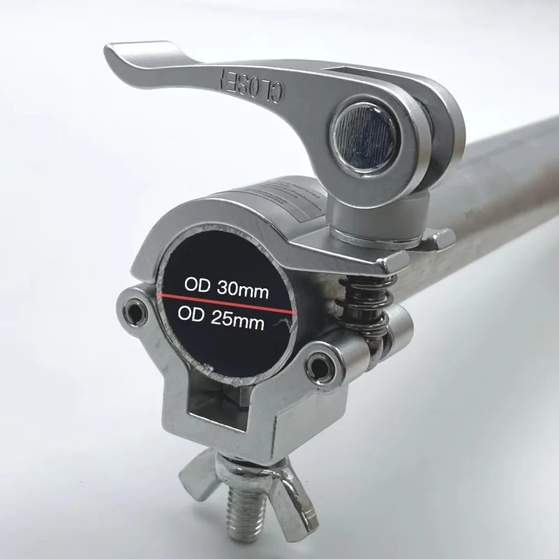Aluminum Mini Clamp 25-30mm Tube Pipe Quick Release Clamps Fast Lock Mount Bracket Truss Coupler Loading 75KG LED Audio Fixtures