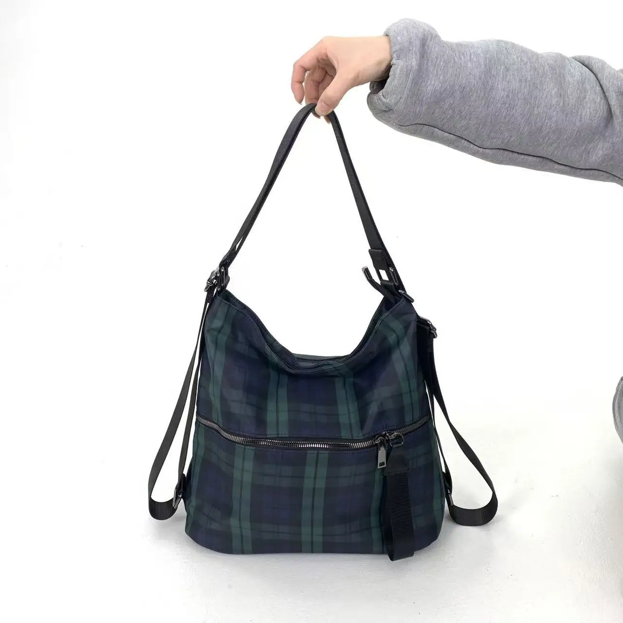 

Женская модная клетчатая сумка через плечо в стиле ретро с передним карманом и персонализированной многофункциональной сумкой через плечо