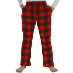 Boys Comfy Fleece Plaid Pajama Pants for Sleep with Pockets From 7Y to 13Y