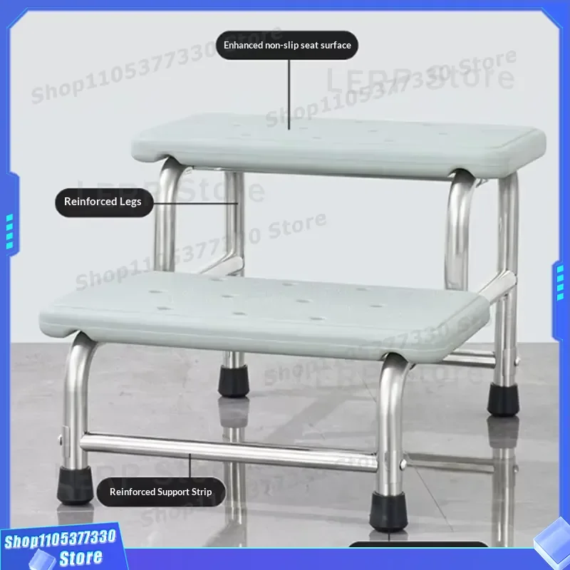 Modern Portable Double Bath Stool High Quality ABS Stainless Steel Foot Rest Level II Custom Living Room Seat Wholesale