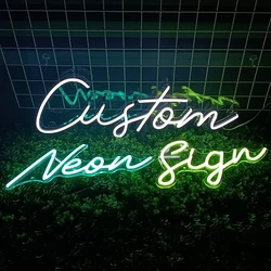 Insegna di luce al Neon personalizzata per la decorazione della parete della camera da letto del negozio della festa nuziale nome Design personalizzato insegna al Neon luci a LED decorazione della stanza