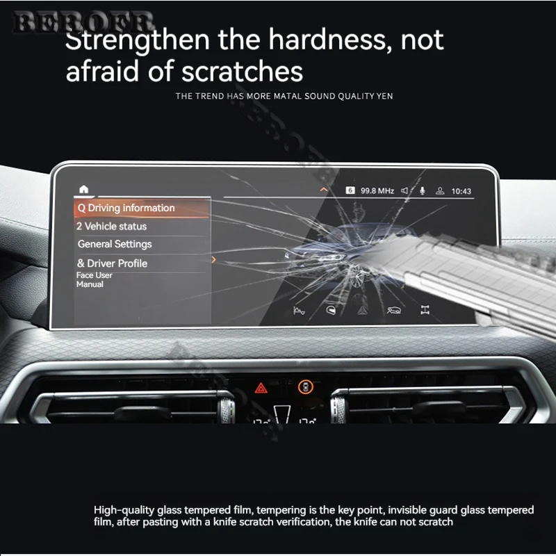 Car GPS navigation film LCD screen Tempered glass protective film Anti-scratch decoration 17 Inch For Tesla Model S 2014-2019