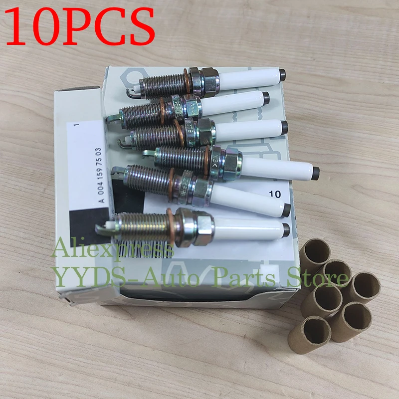 10PCS Iridium Spark Plug For Mercedes-Benz W176 W246 W242 B160 B180 B220 C230 C250 CL550 A0041597503