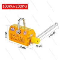 100kg/200kg Strong Magnetic Crane Labor-Saving Design Permanent Magnet Sucker Neodymium Magnet Lifter Sucker