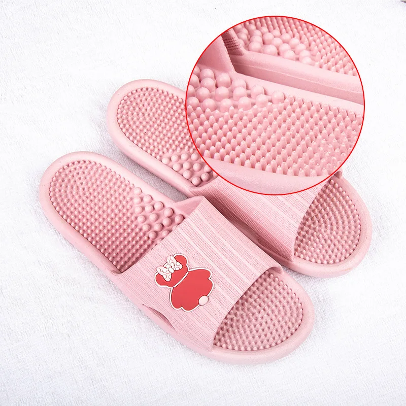 Comfortable Massage Slippers Home Foot Acupoint Pedicure Anti Skid Wear-resistant Bathroom Slippers Indoor Soft Elastic Slippers