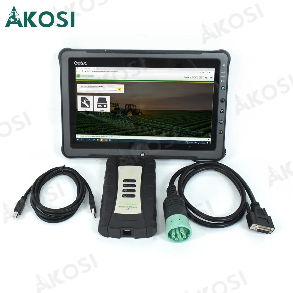 

Electronic Data Link V3 Service EDL V3 Advisor V5.3 AG CF SSD agricultural construction equipment diagnostic tool + F110 tablet