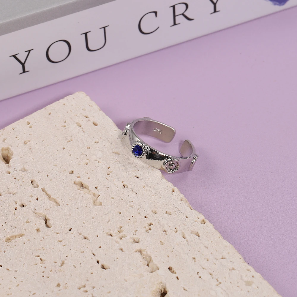 Vintage Geschnitzter Offener Ring mit Nischendesign, Verstellbarer Punk-Stil Paarring, Personalisierte Schmuckdekoration Geschenk – Detail 5