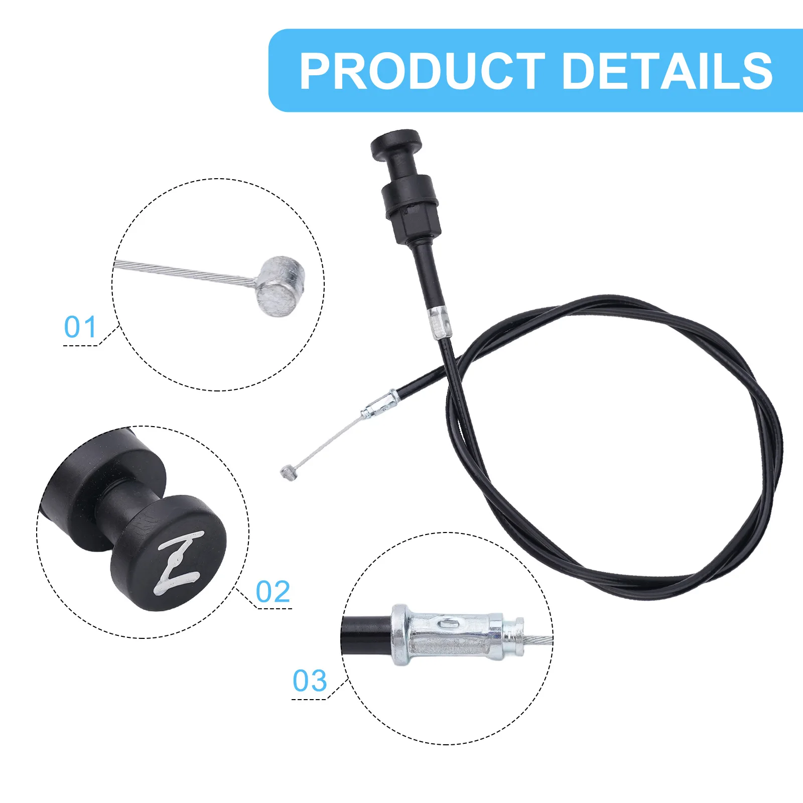 New Choke Cable Parts Model Practical 97cm Accessories Replacement ATC200ES TRX200 TRX350 Connector Black  New