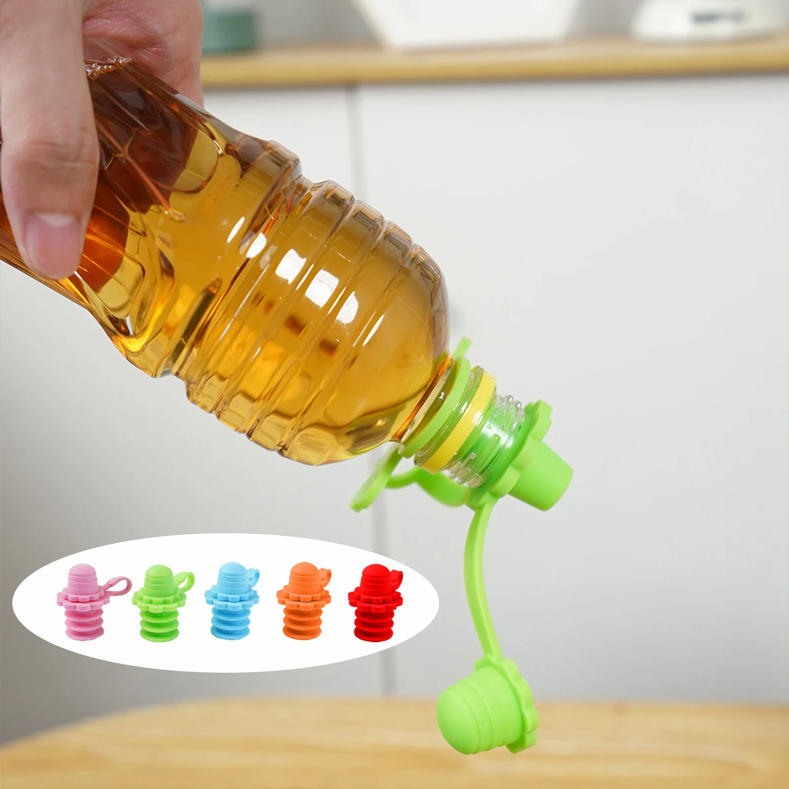 Silicone Water Bottle Spout Tops Leak-Proof Design No Spill Baby Food Pouch Toppers Suitable for Toddlers Kids and Adults