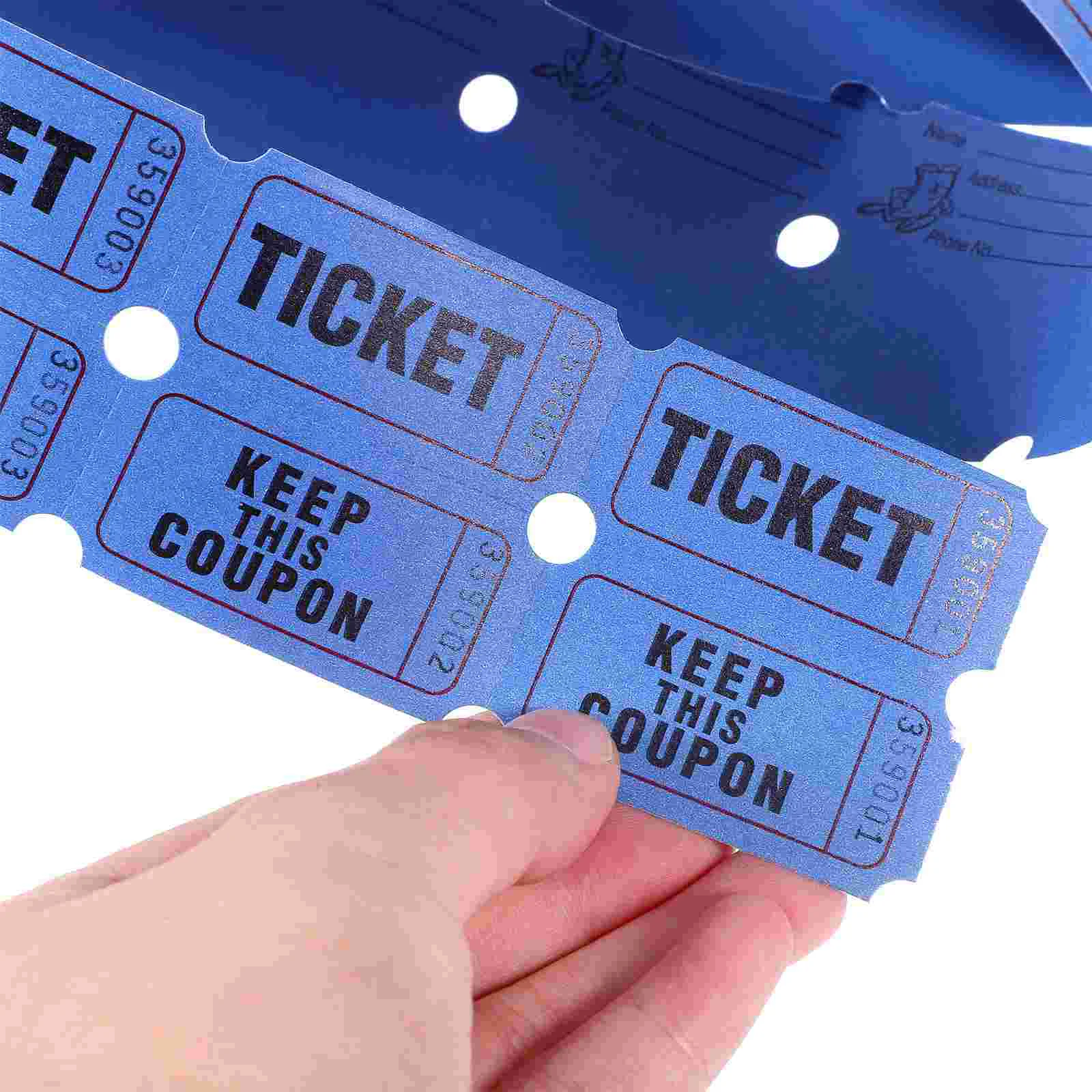 Double Lottery Raffle Tickets Prize Game Vouchers for Concert Label Carnival Ride