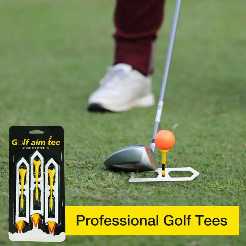 Golf Practice Tees 3pcs Golf Practice Rocket Target Tees Rocket Design Golf Practicing Tool For Court And Driving Range Mats