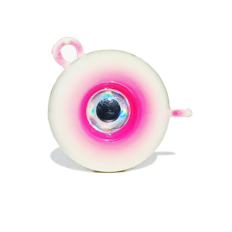 Leurre métallique phosphorescent avec tête plombée et yeux 3D, appât Élidéal pour la pêche en bateau, 30/50/80/100/120/150/180g, 1 unité