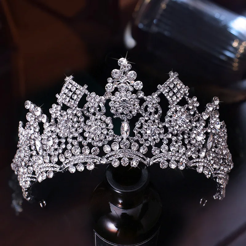 تاج غطاء الرأس الباروك بسيط غطاء الرأس الزفاف الرئيسي الجديد الراقية الفاخرة الأنيقة تاج عيد ميلاد